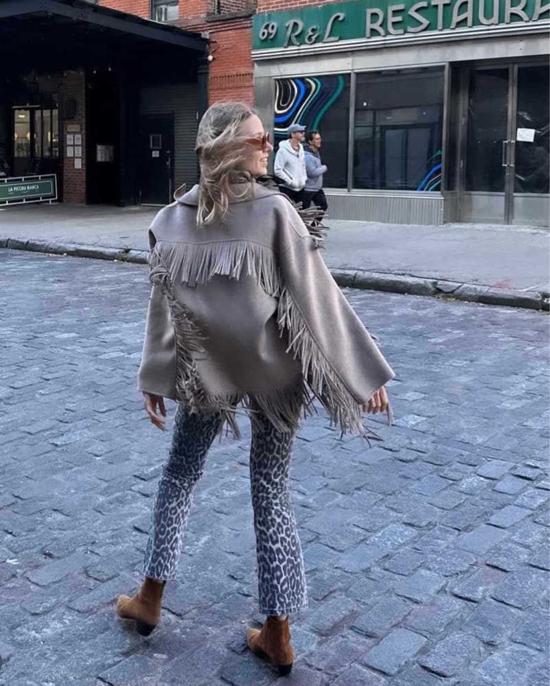 Maje Coat with Fringing - Image 4