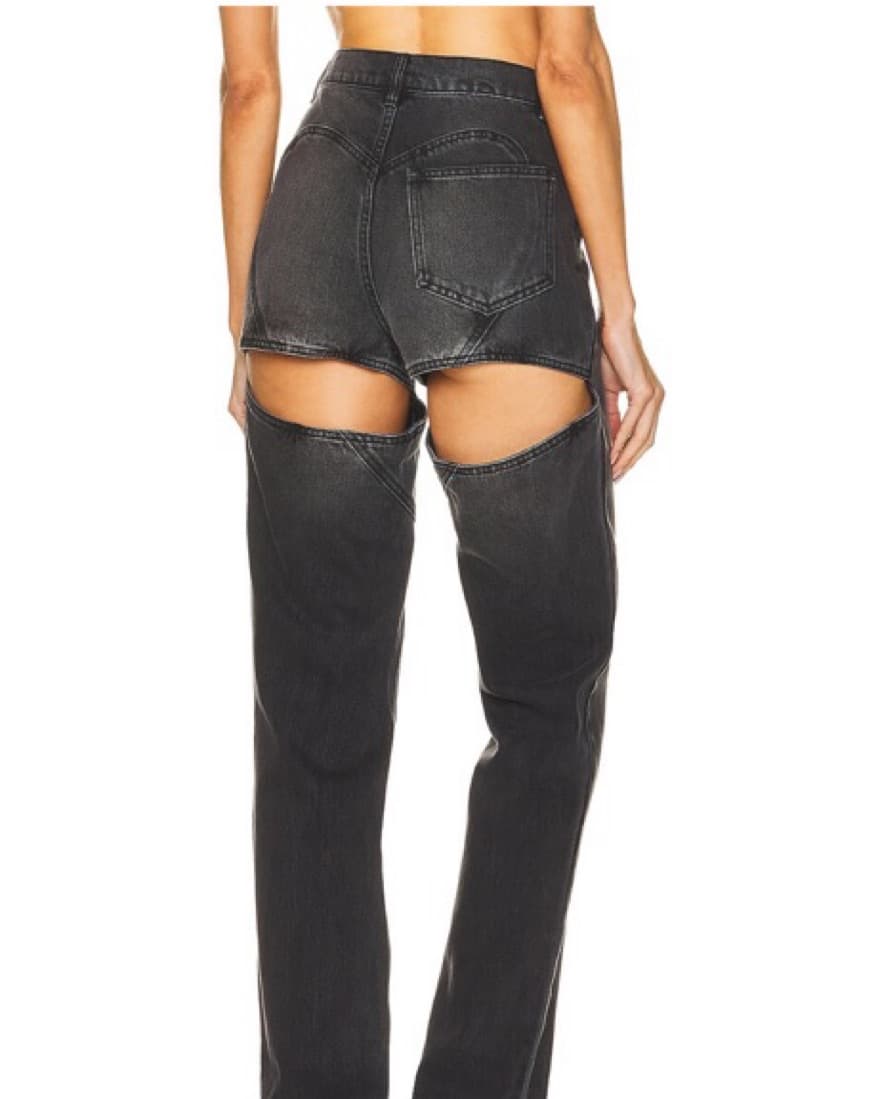AREA backslit Jeans Black  - Image 5