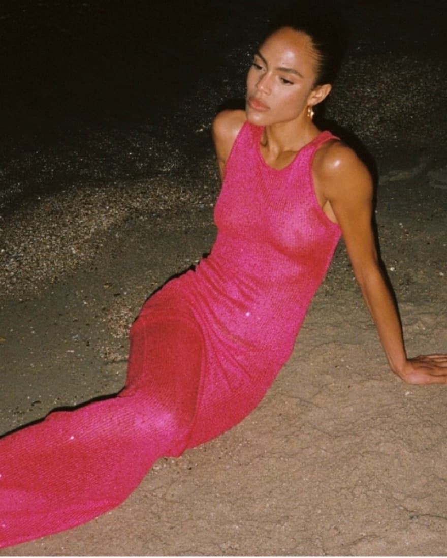 Asta Resort Pink Natalie Dress Sequin XS - Image 1