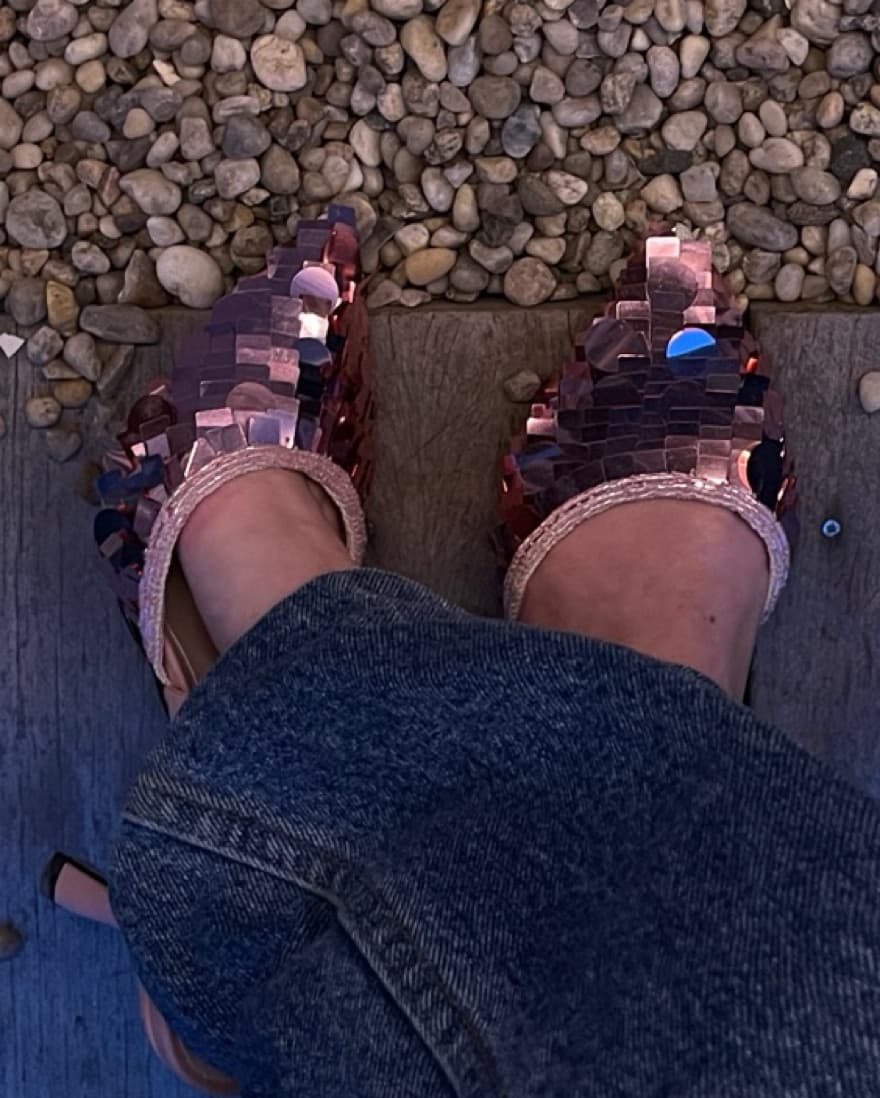Fendi Pink Sequin Slingbacks Pumps - Image 2