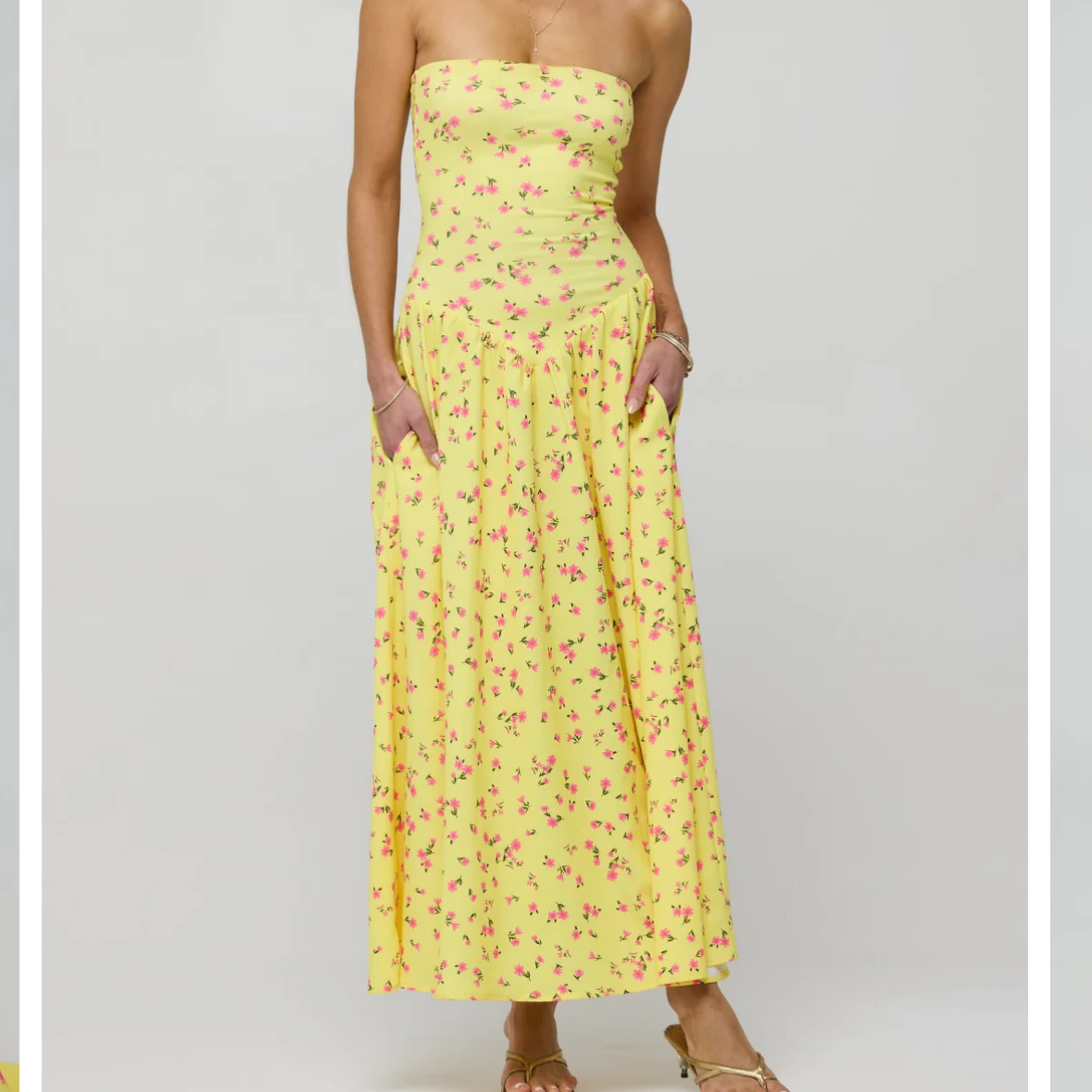 Yellow Resa Strapless Dess - Image 1