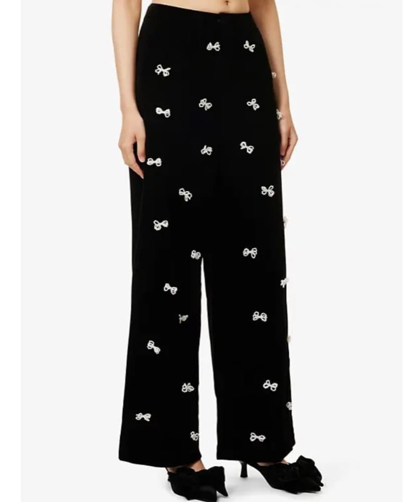 Sater jane Velvet Bow Trousers - Image 1