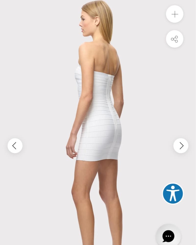 Herve Leger White Mini Bandage Dress - Image 4