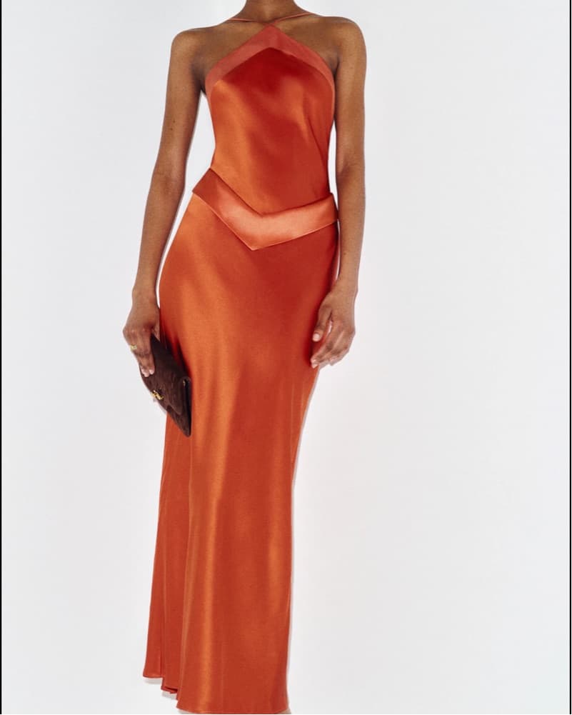 Orange Silk Reformation Gown - Image 1