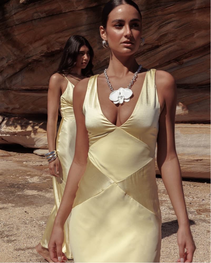 Butter Yellow Wedding Guest Maxi Dress - Image 4