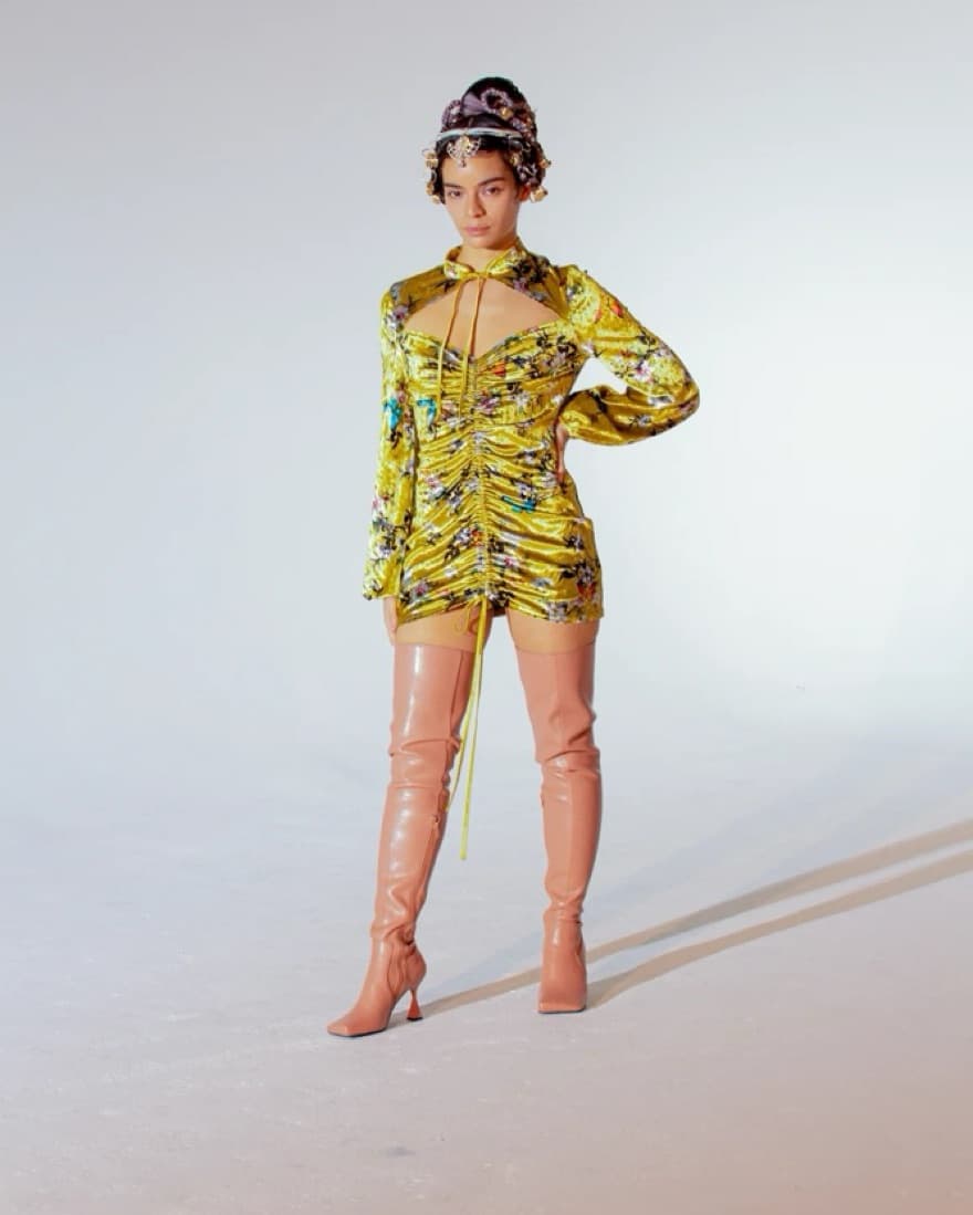 Velvet Mini Dress - Image 1