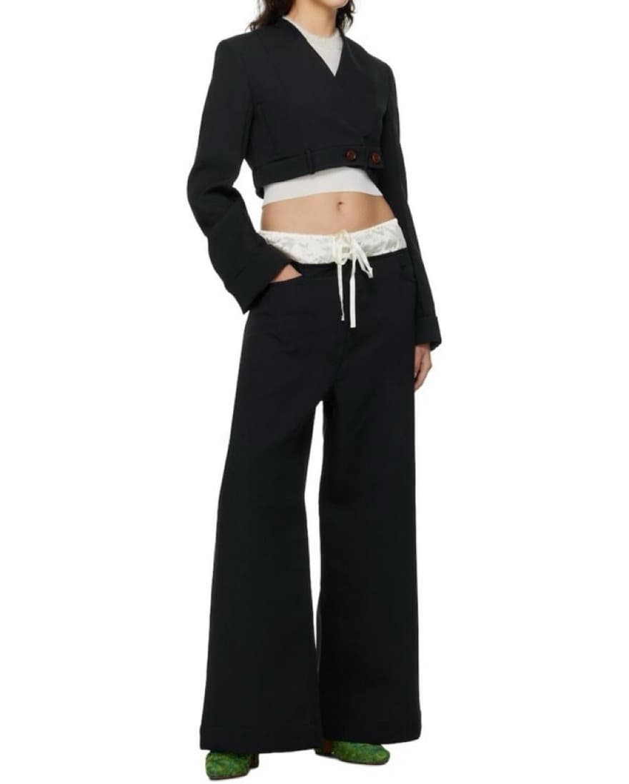 Acne Studios Cropped Suit Blazer - Image 4