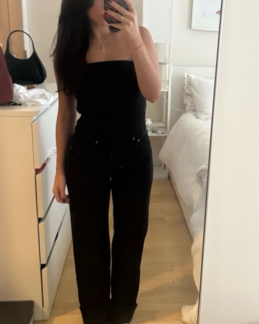 Abercrombie denim strapless Jumpsuit  - Image 2