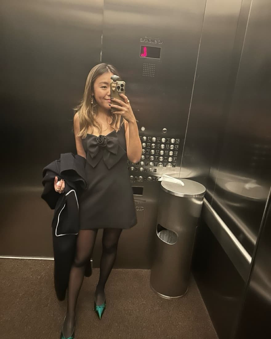 Sandy Liang Black Mini Dress - Image 4