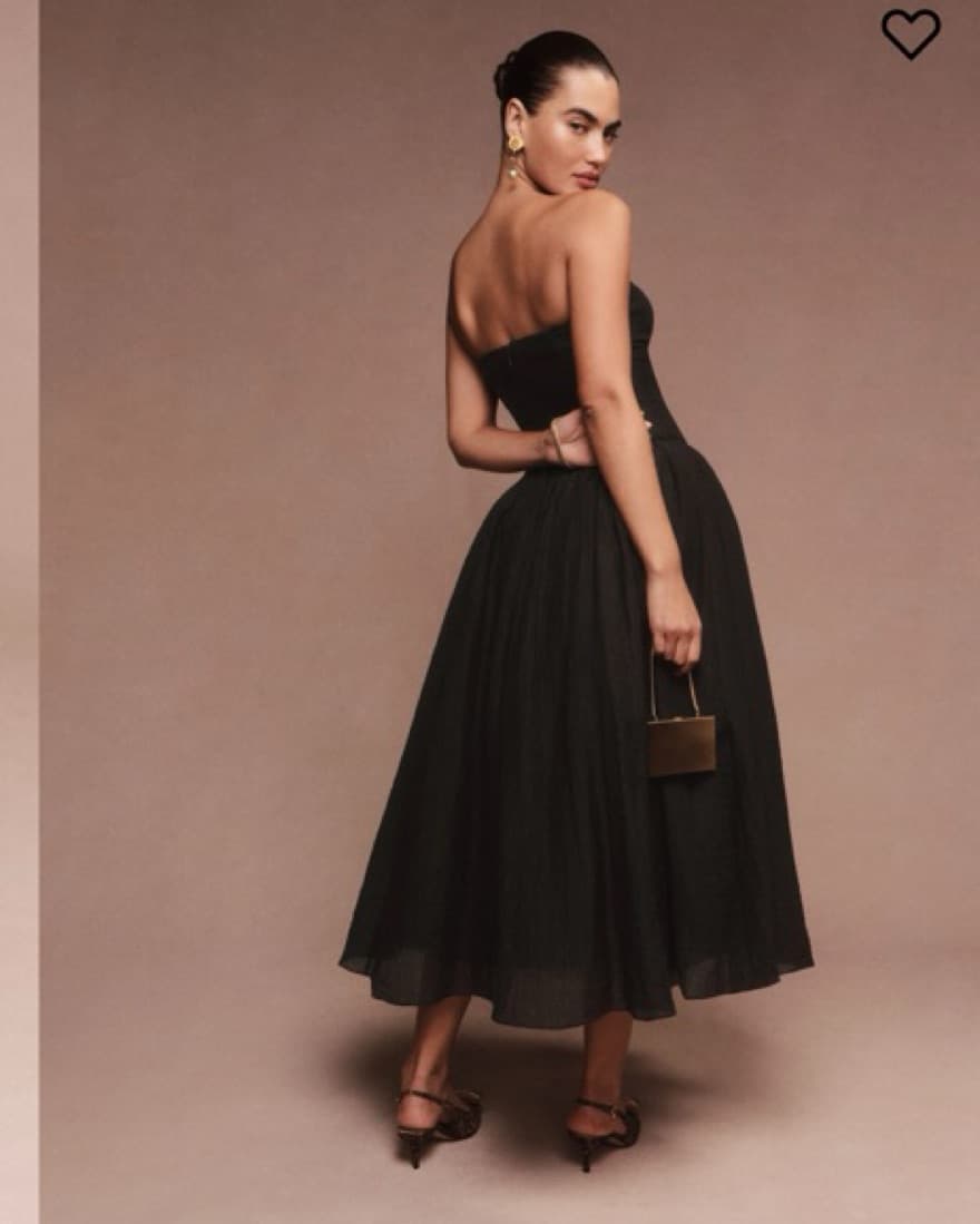 Reformation Rosy Dress In Black - Image 3