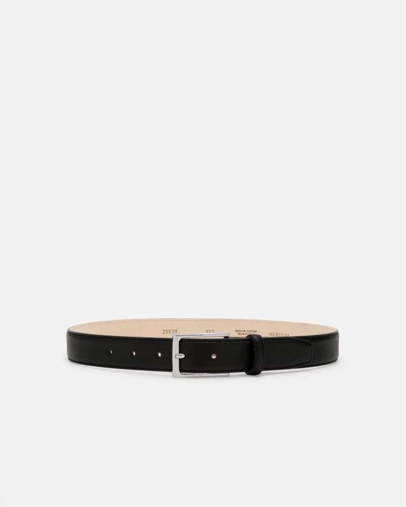Aureum Black Leather Belt - Image 2