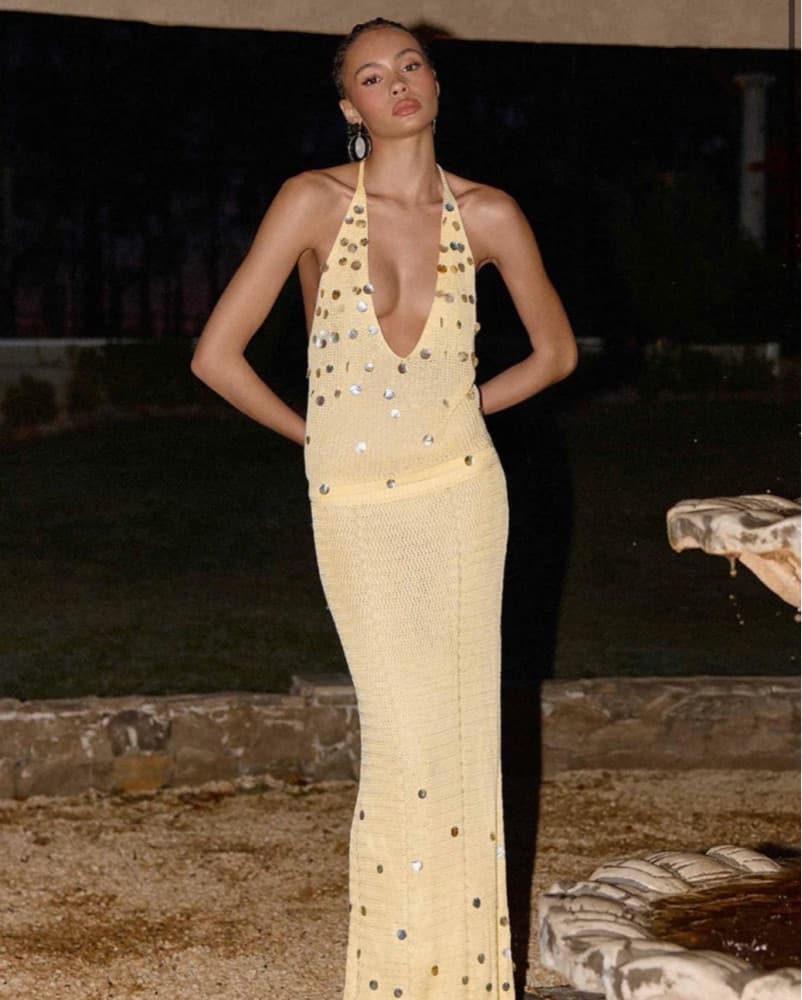 Sparkling Sequin Halter Top  - Image 1