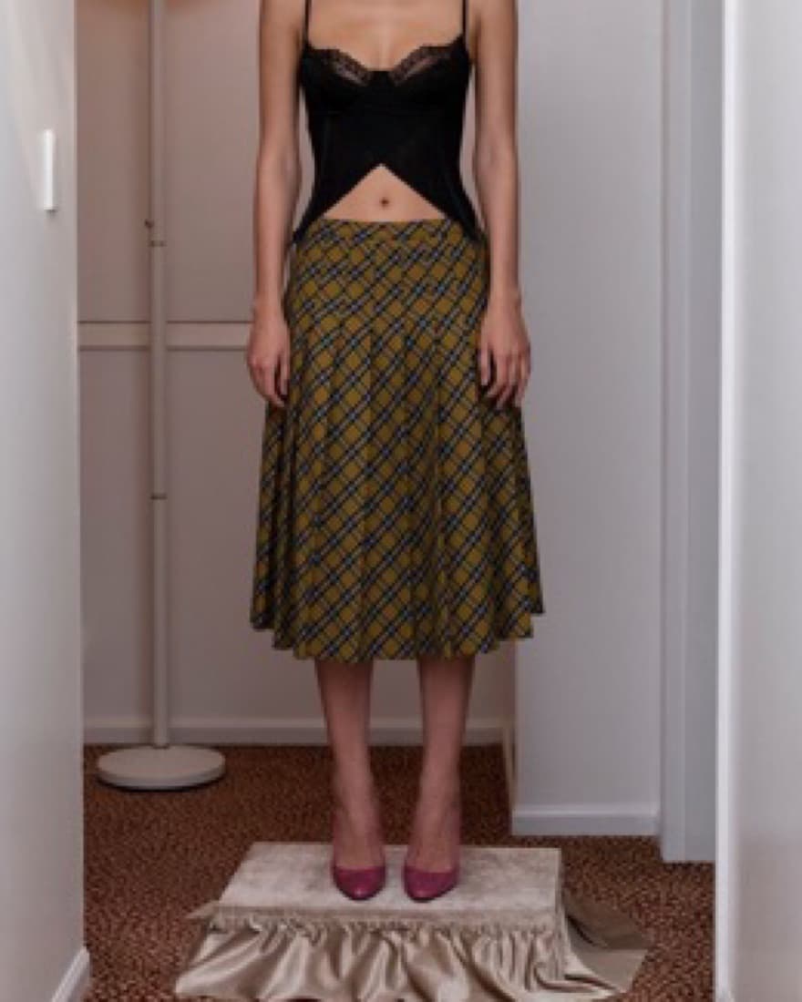 plaid danielle guizio skirt - Image 1