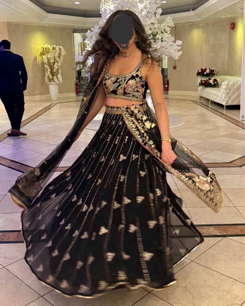 black lehenga - Image 1