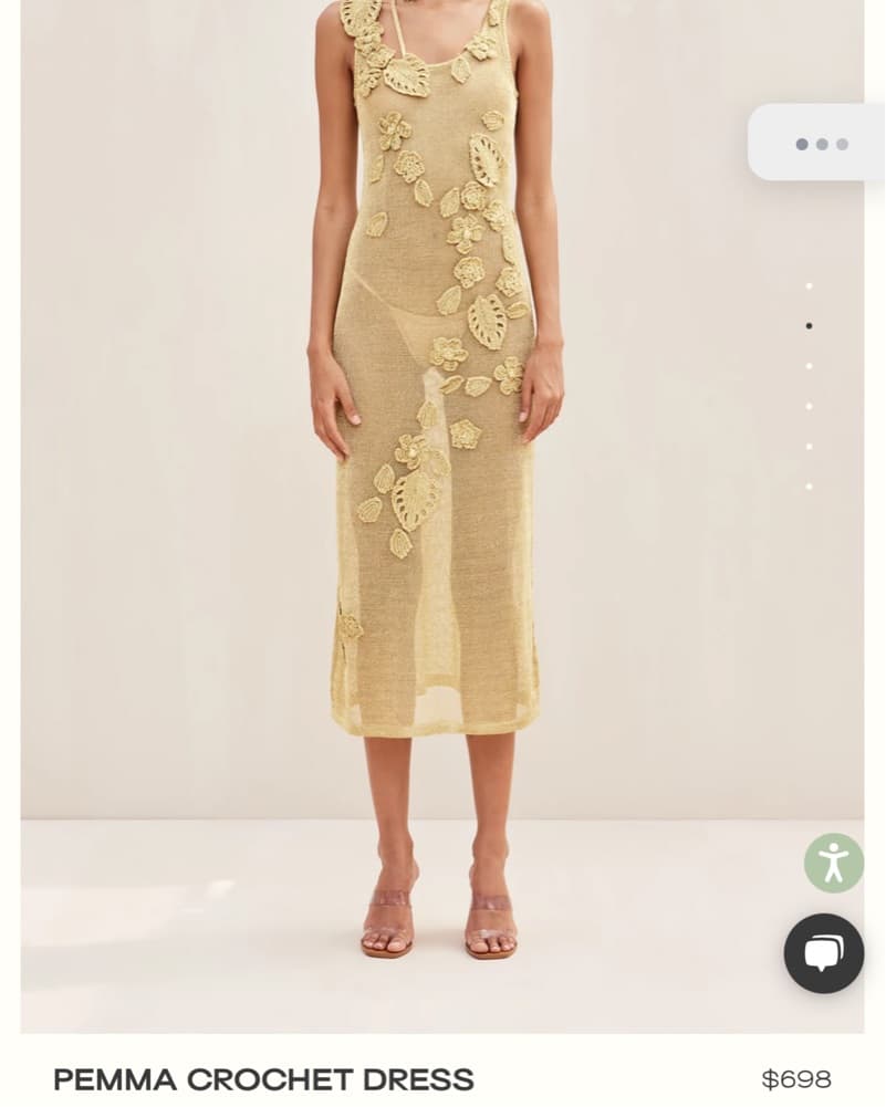 Cult gaia Gold Knit Dress - Image 3