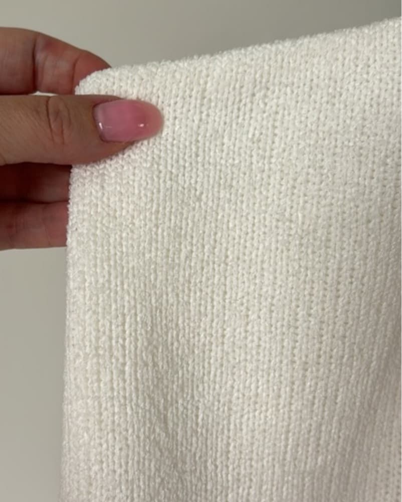 White Knit Sabo Skirt Dress - Image 5