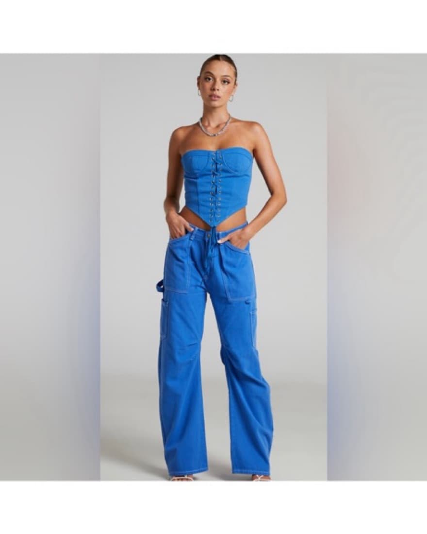 Lioness Miami Vice Cargo Pant - Blue - Image 4