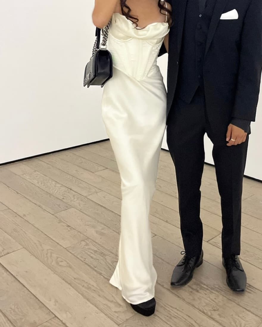 House of CB Charmaine dress in Ivory - Image 2