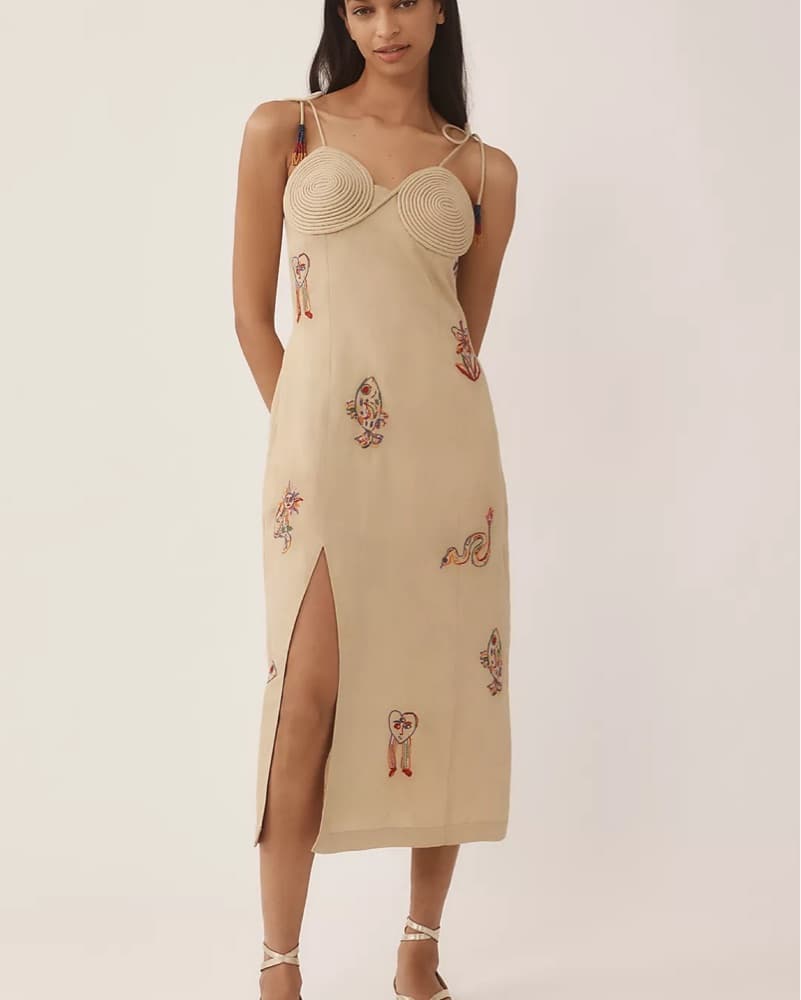 Farm Rio x Anthropologie Linen Dress - Image 1