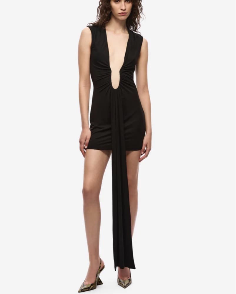 MISHA Jennifer Black Mini Dress - Image 3