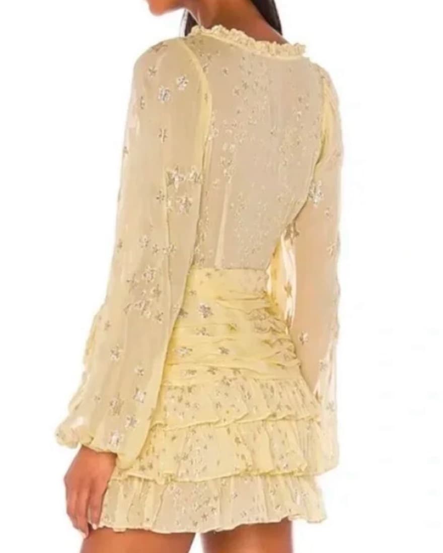 Loveshack Fancy Rina Dress in Sunflower - Image 3