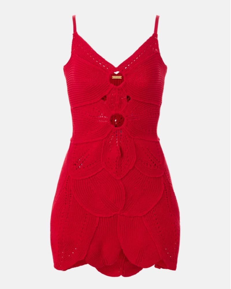 Cult Gaia Marlow Knit Dress Red  - Image 2