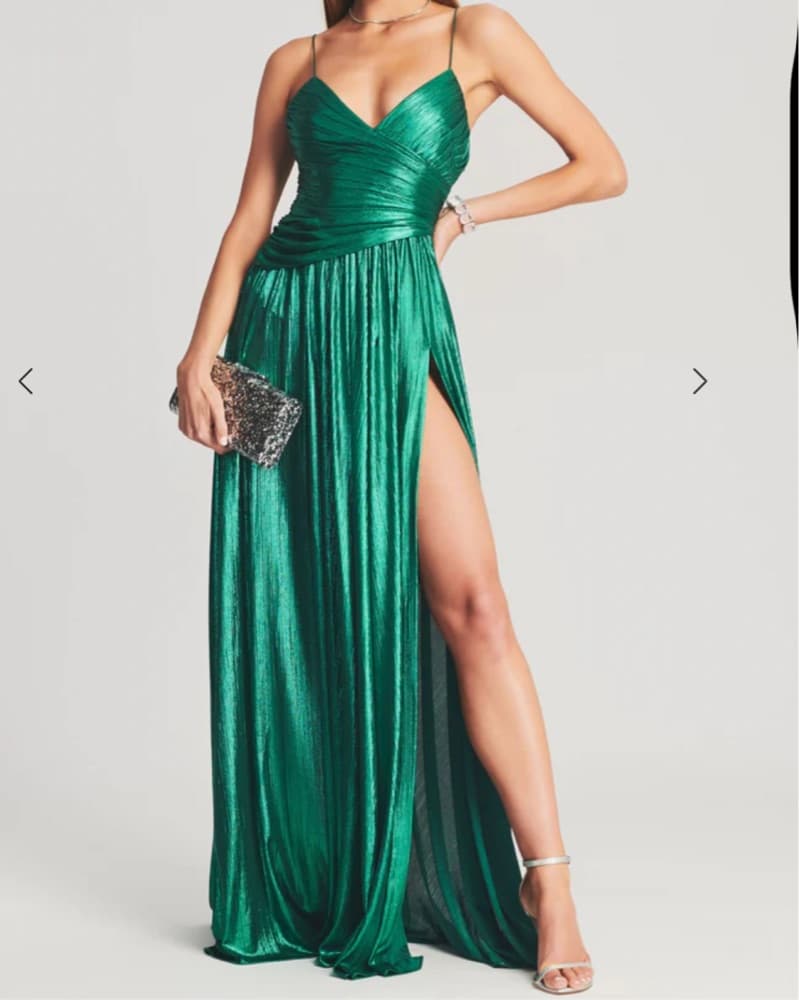 Retrofete Doss Gown Emerald Green - Image 1