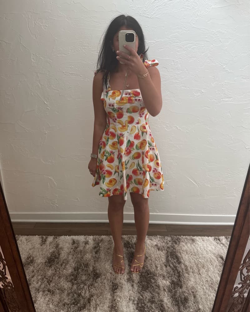 ASTR Tinesha Dress in Yellow Peaches - Image 1