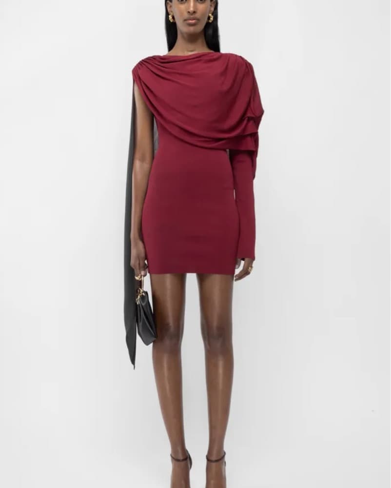 Arakii Knit Mini Dress Red Size XS - Image 3