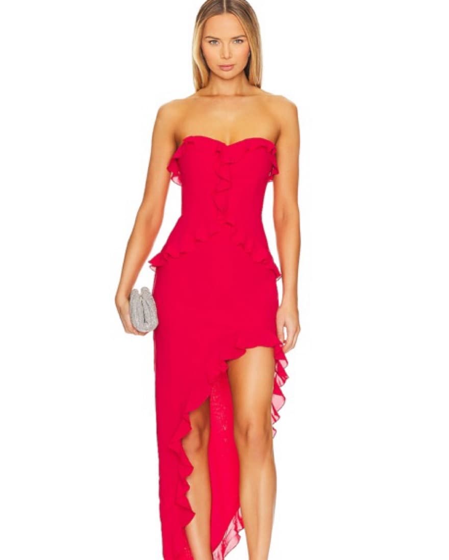 Red Ruffle Gown - Image 1