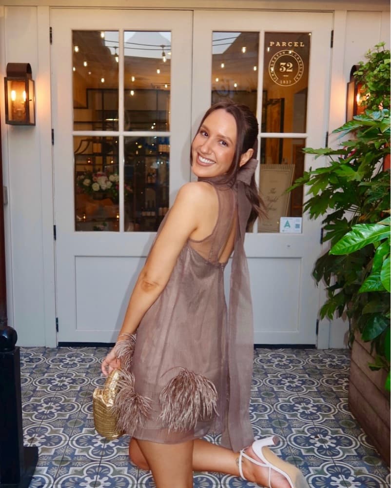 STAUD Albee Mini Dress Truffle - Image 2