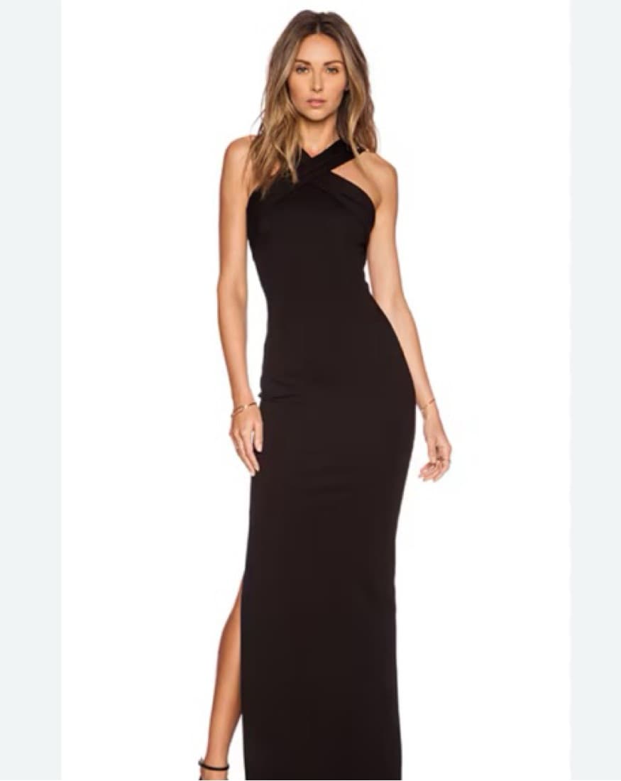 Nicholas Black Pointe Cross Front Gown - Image 1