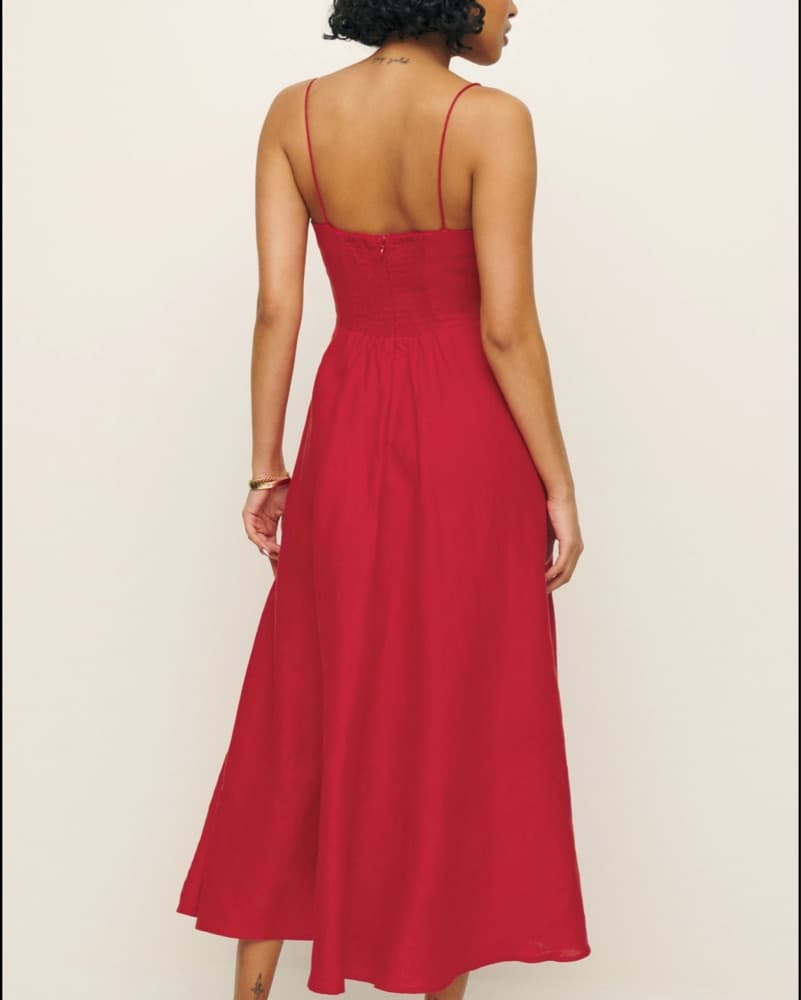 Reformation Red Midi Dress - Image 2