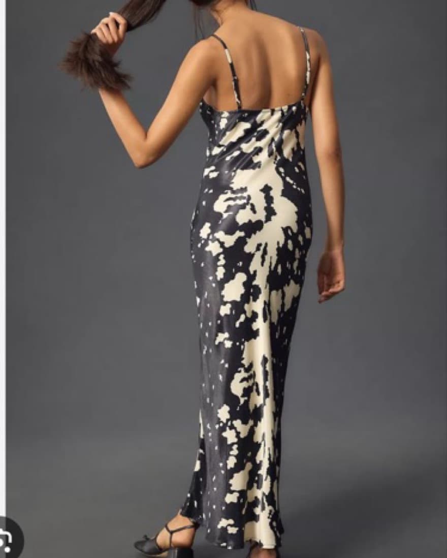 Elva Slip Dress Midi Dress - Cow Print - Image 2