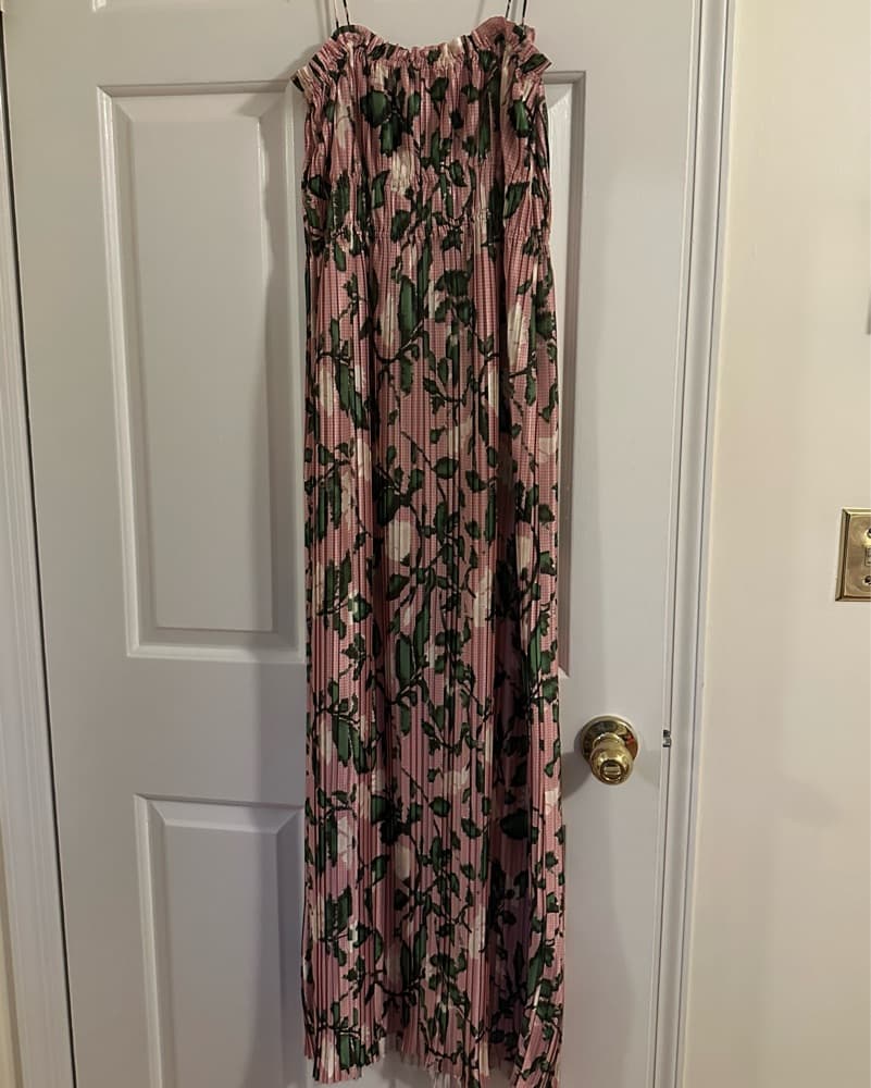 Floral Pleated Maxi Dress - Image 3
