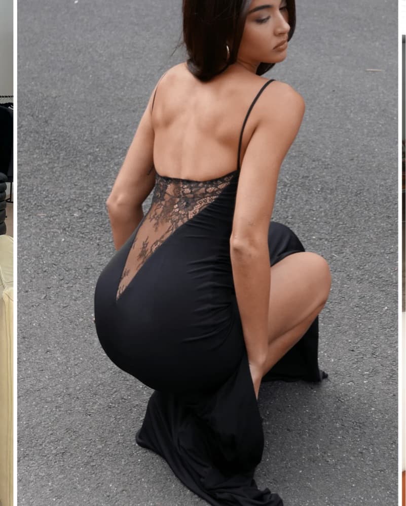 Captivating Black Slit Maxi Dress - Image 4