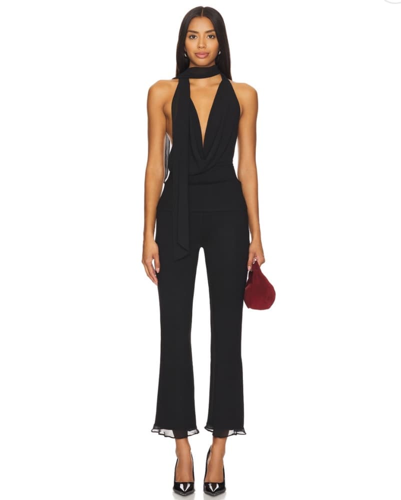 Majorelle Kelly Halter Top In Black - Image 4
