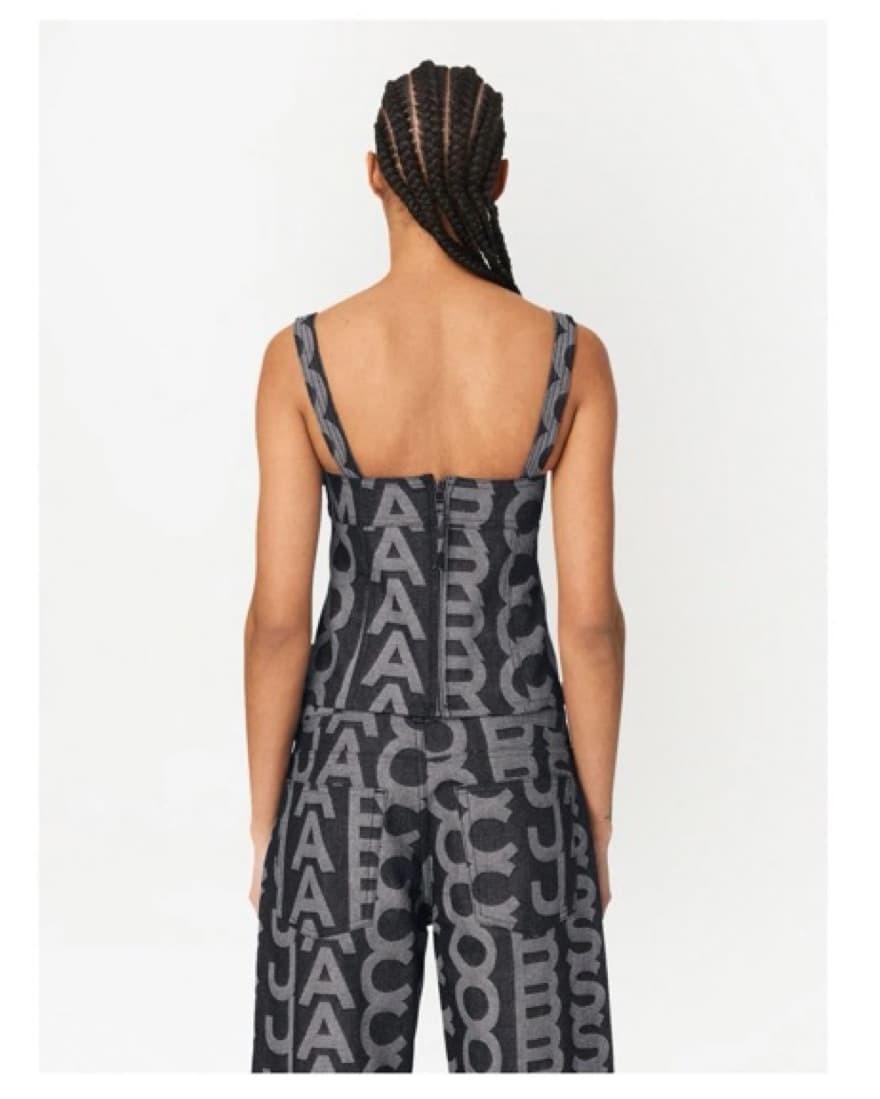 Marc Jacobs The Monogram Denim Bustier - Image 4