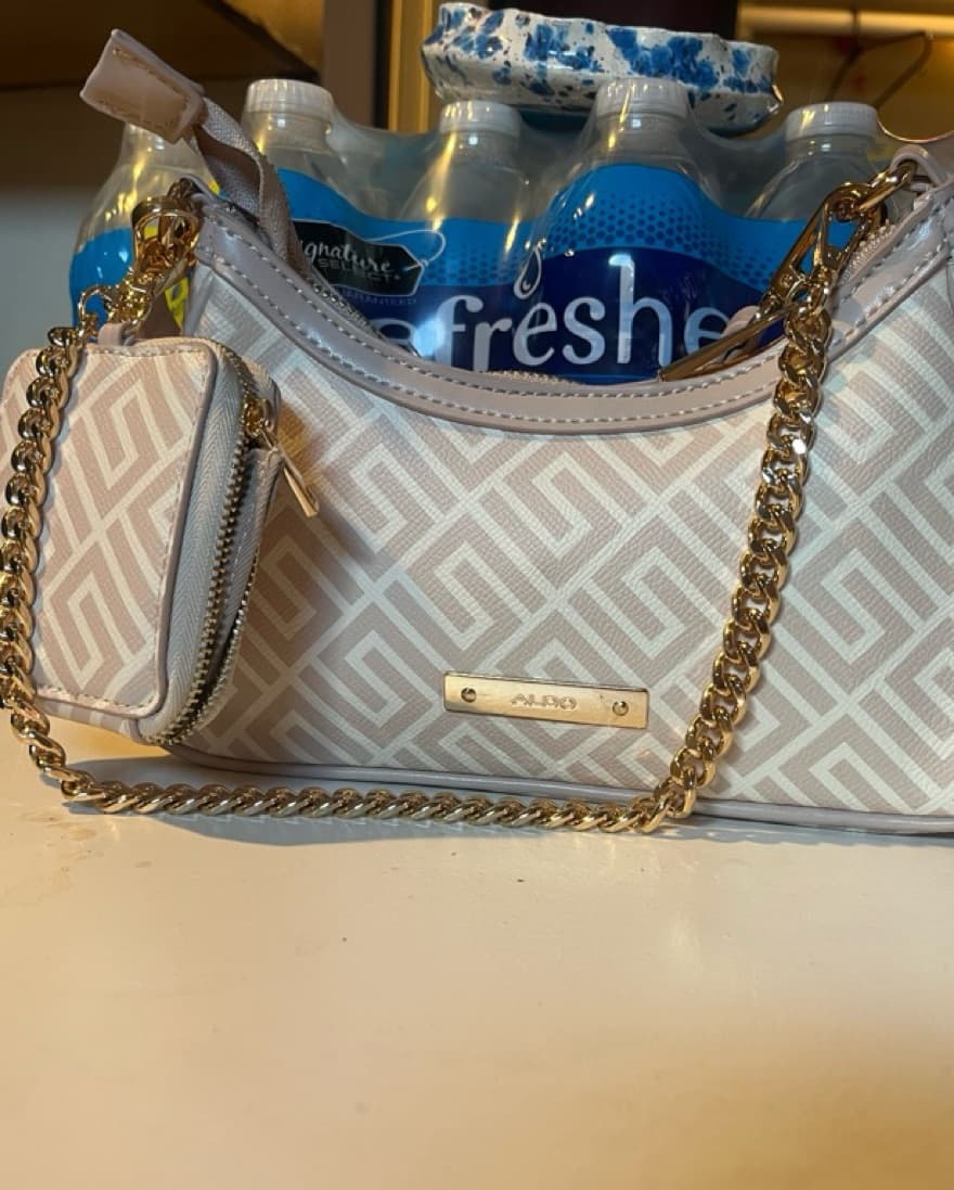 TAN Patterned Shoulder Bag - Image 2