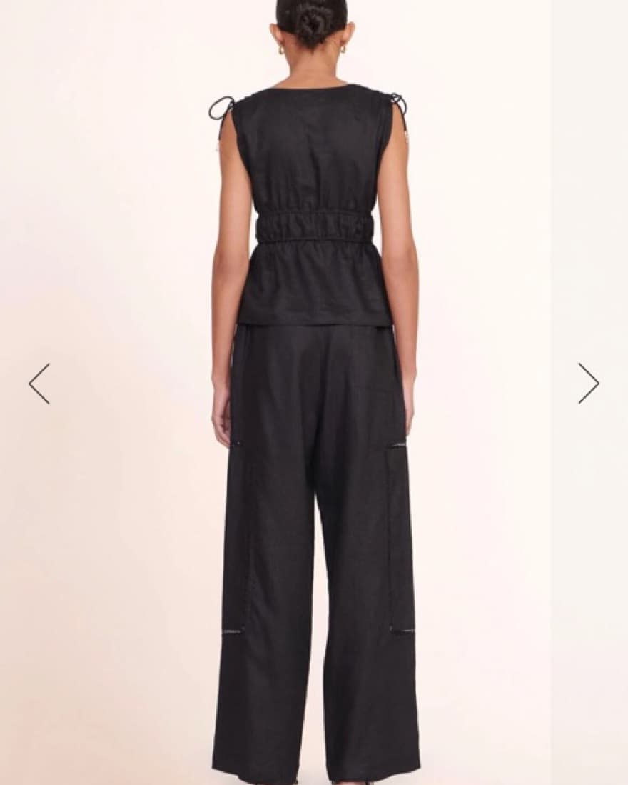 Staud Black Linen Top  - Image 3