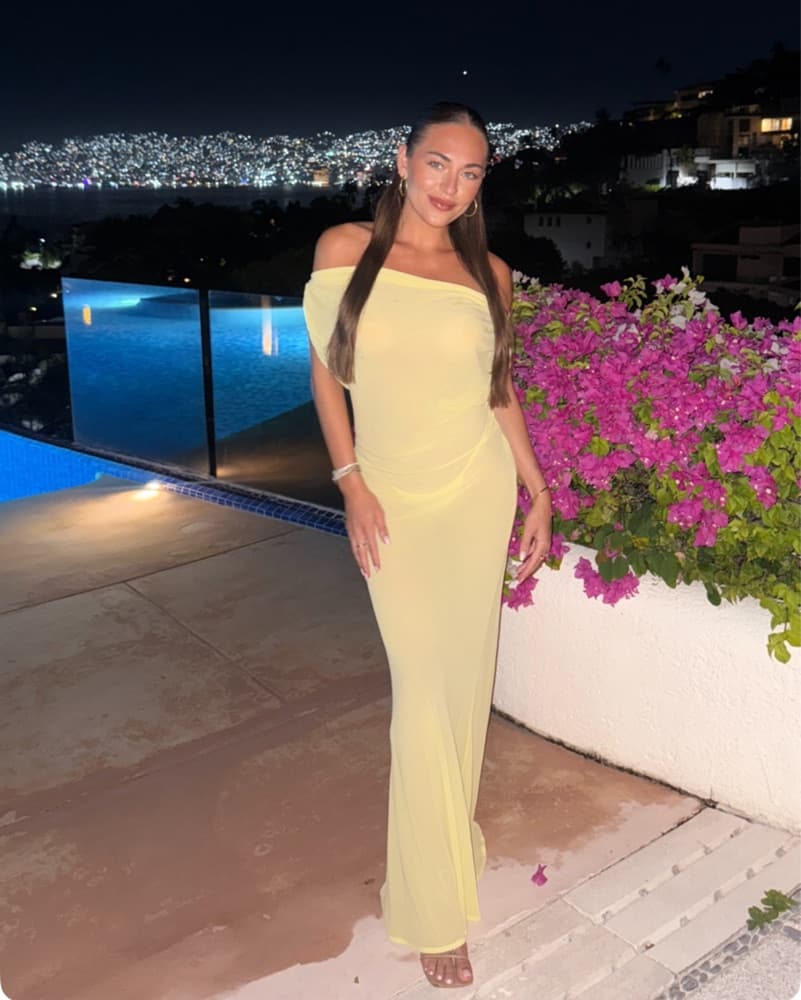 Yellow Off-Shoulder/open Back Gown - Image 2