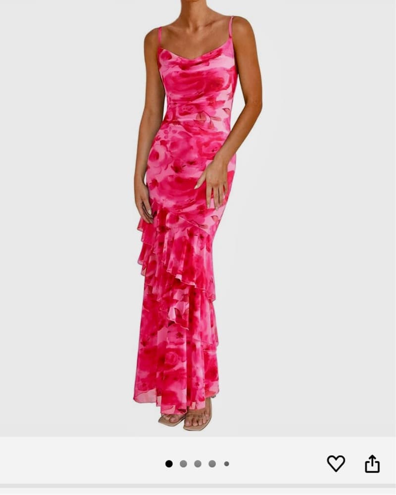 Vibrant Watercolor Ruffle Maxi Dress - Image 1