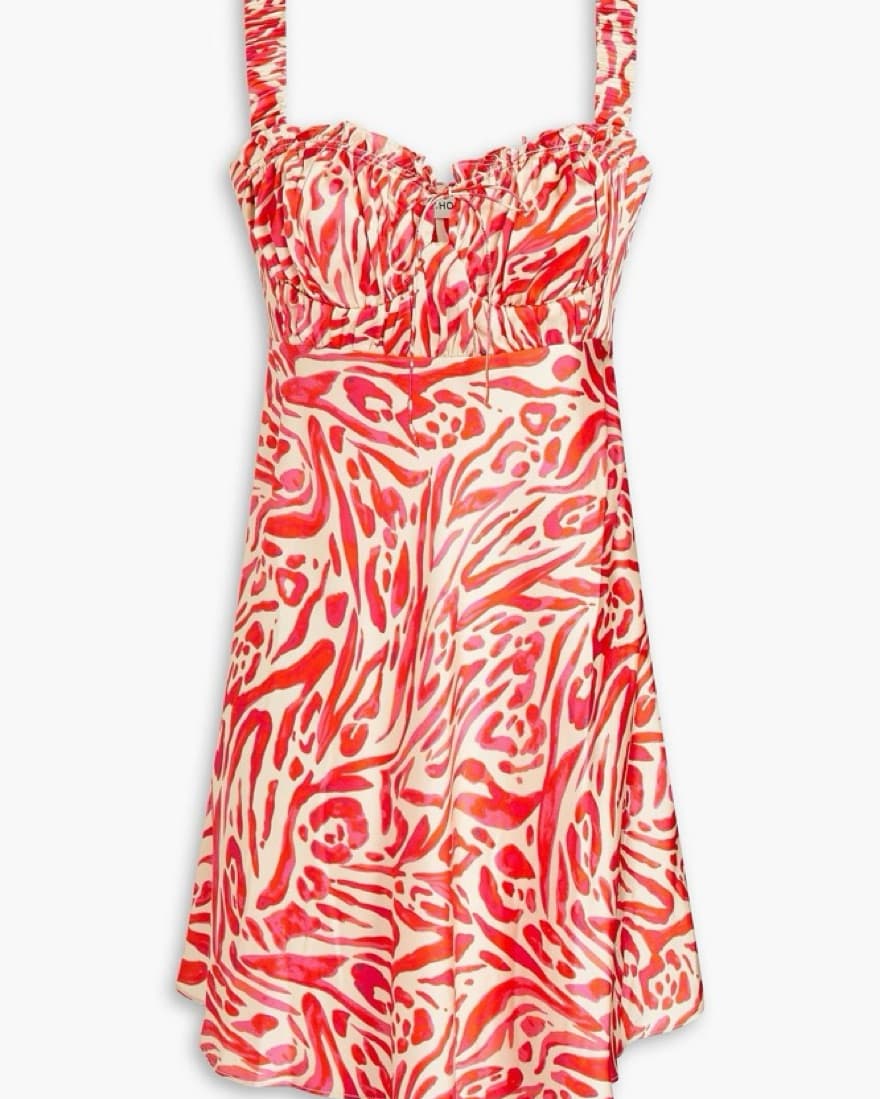 Silk Mini Dress | Printed Nicholas  - Image 4