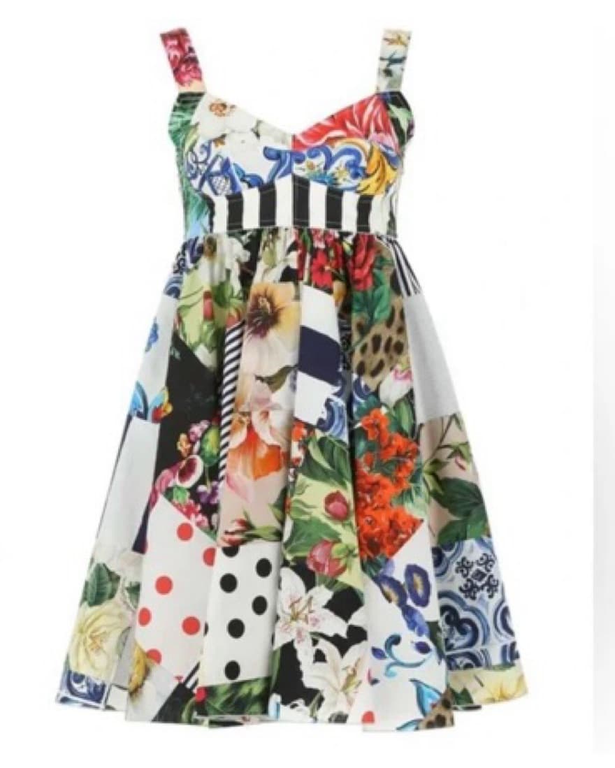 Dolce & Gabbana Patchwork Printed Dress - Image 1