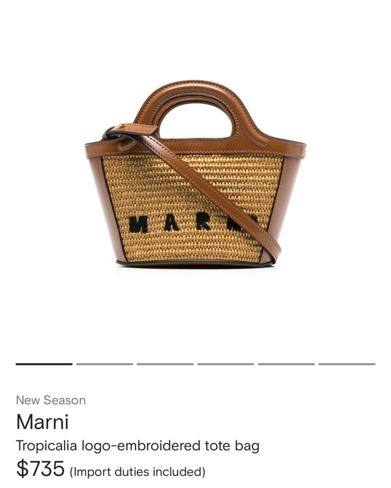 Marni Mini Raffia Basket Bag - Image 1