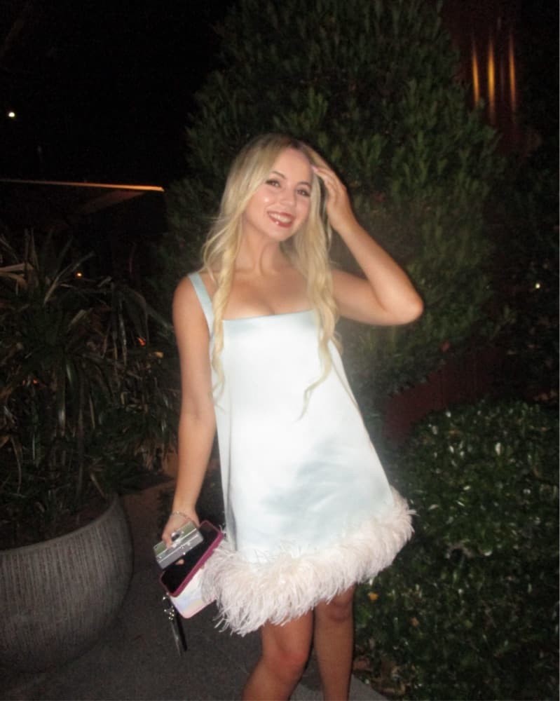 Retrofete Ostrich Feather Dress - Image 1