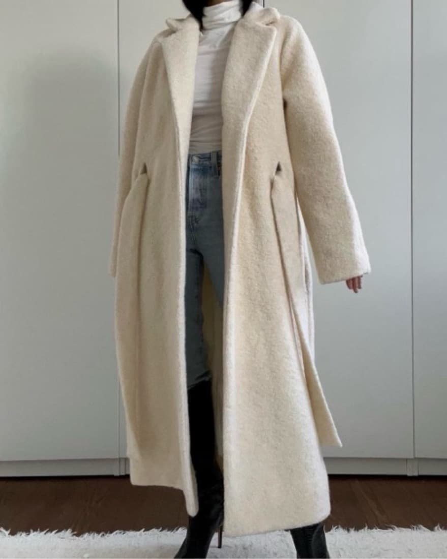 Ganni Wool-blend Bouclé Coat - Image 2