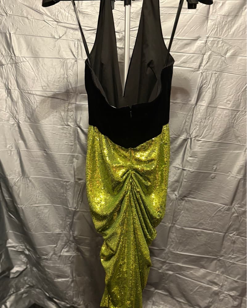 VNTGE Asymmetrical Halter/Sequin   - Image 2