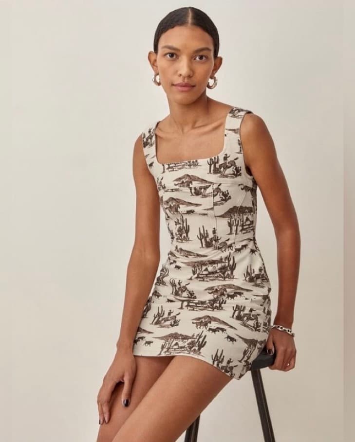 Reformation Denim Western Dress - Image 2
