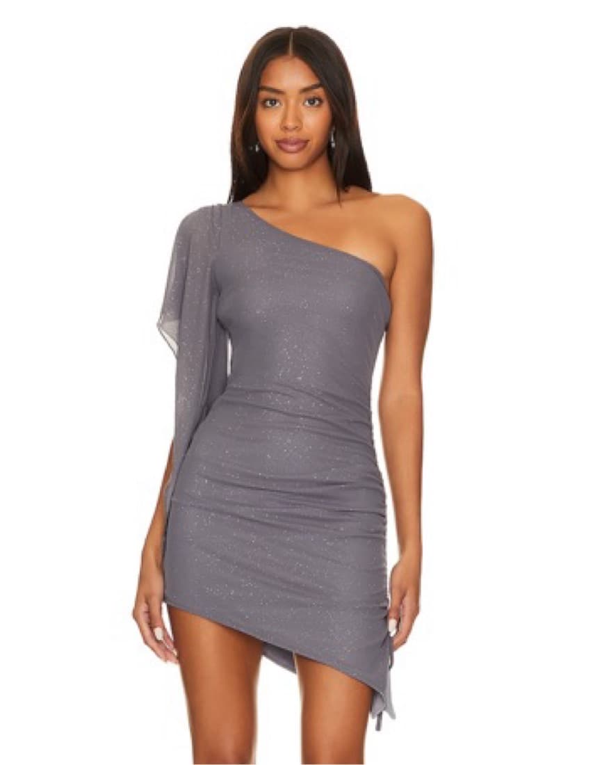Superdown Metallic Silver Mini Dress - Image 1